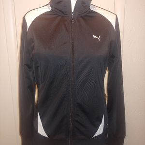 PUMA Blk/White Athletic Zip Up Jacket